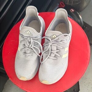 Adidas Light Gray Sneakers with Beige Details